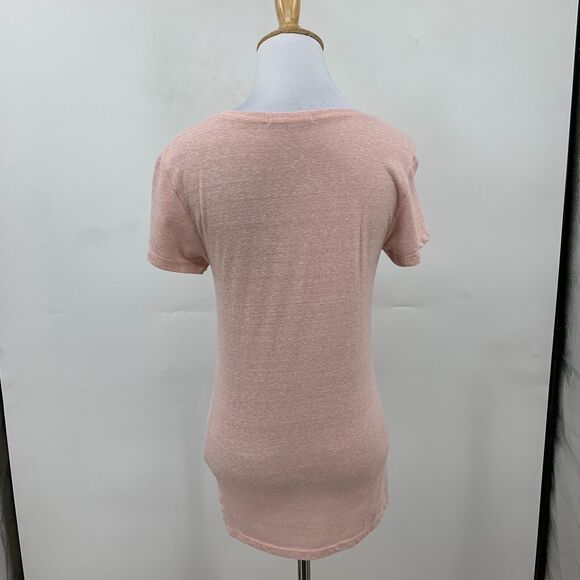 Marine Layer V Neck Tee Womens XS Extra Small Bellini Short Sleeve Lightweight - Picture 5 of 10